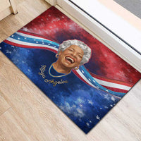 Maya Angelou Rubber Doormat Inspirational Life Mission Quote Celebration of Joy Passion and Compassion - Wonder Print Shop