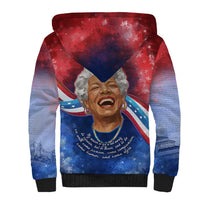 Maya Angelou Sherpa Hoodie Inspirational Life Mission Quote Celebration of Joy Passion and Compassion - Wonder Print Shop