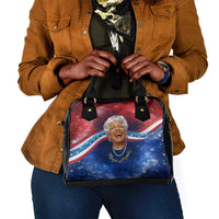 Maya Angelou Shoulder Handbag Inspirational Life Mission Quote Celebration of Joy Passion and Compassion - Wonder Print Shop