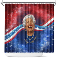Maya Angelou Shower Curtain Inspirational Life Mission Quote Celebration of Joy Passion and Compassion - Wonder Print Shop