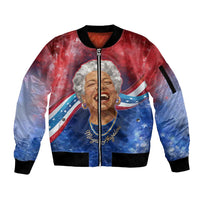Maya Angelou Sleeve Zip Bomber Jacket Inspirational Life Mission Quote Celebration of Joy Passion and Compassion - Wonder Print Shop