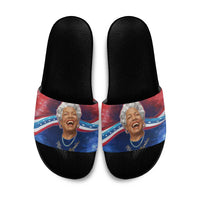 Maya Angelou Slide Sandals Inspirational Life Mission Quote Celebration of Joy Passion and Compassion - Wonder Print Shop