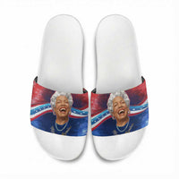 Maya Angelou Slide Sandals Inspirational Life Mission Quote Celebration of Joy Passion and Compassion - Wonder Print Shop