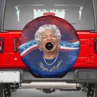 Maya Angelou Spare Tire Cover Inspirational Life Mission Quote Celebration of Joy Passion and Compassion - Wonder Print Shop