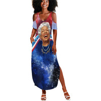 Maya Angelou Summer Maxi Dress Inspirational Life Mission Quote Celebration of Joy Passion and Compassion - Wonder Print Shop