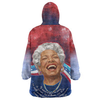 Maya Angelou Wearable Blanket Hoodie Inspirational Life Mission Quote Celebration of Joy Passion and Compassion - Wonder Print Shop