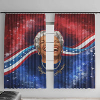Maya Angelou Window Curtain Inspirational Life Mission Quote Celebration of Joy Passion and Compassion - Wonder Print Shop