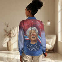 Maya Angelou Women Casual Shirt Inspirational Life Mission Quote Celebration of Joy Passion and Compassion - Wonder Print Shop