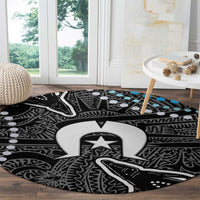 Torest Trait Islands Mix Crocodine Aboriginal Pattern Round Carpet
