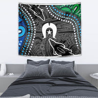 Torest Trait Islands Mix Crocodine Aboriginal Pattern Tapestry - Wonder Print Shop
