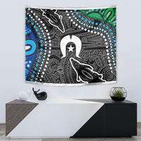 Torest Trait Islands Mix Crocodine Aboriginal Pattern Tapestry - Wonder Print Shop