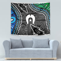 Torest Trait Islands Mix Crocodine Aboriginal Pattern Tapestry - Wonder Print Shop