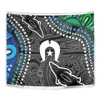 Torest Trait Islands Mix Crocodine Aboriginal Pattern Tapestry - Wonder Print Shop