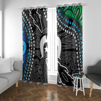 Torest Trait Islands Mix Crocodine Aboriginal Pattern Window Curtain - Wonder Print Shop