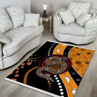 Aboriginal Snake Pattern Dot Art Area Rug - Wonder Print Shop