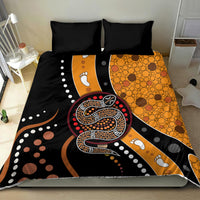 Aboriginal Snake Pattern Dot Art Bedding Set - Wonder Print Shop