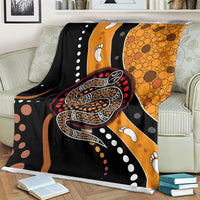 Aboriginal Snake Pattern Dot Art Blanket