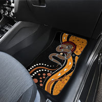 Aboriginal Snake Pattern Dot Art Car Mats - Wonder Print Shop