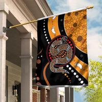 Aboriginal Snake Pattern Dot Art Garden Flag - Wonder Print Shop