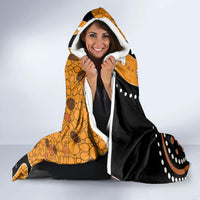 Aboriginal Snake Pattern Dot Art Hooded Blanket