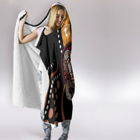 Aboriginal Snake Pattern Dot Art Hooded Blanket