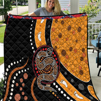 Aboriginal Snake Pattern Dot Art Quilt - Wonder Print Shop