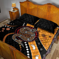 Aboriginal Snake Pattern Dot Art Quilt Bed Set - Wonder Print Shop