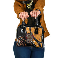 Aboriginal Snake Pattern Dot Art Shoulder Handbag