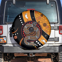 Aboriginal Snake Pattern Dot Art Spare Tire Cover - Wonder Print Shop