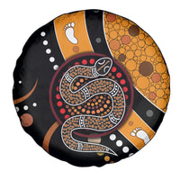 Aboriginal Snake Pattern Dot Art Spare Tire Cover - Wonder Print Shop