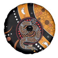 Aboriginal Snake Pattern Dot Art Spare Tire Cover - Wonder Print Shop