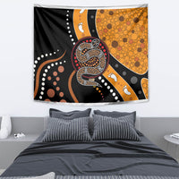 Aboriginal Snake Pattern Dot Art Tapestry - Wonder Print Shop