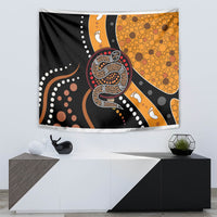 Aboriginal Snake Pattern Dot Art Tapestry - Wonder Print Shop