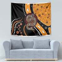 Aboriginal Snake Pattern Dot Art Tapestry - Wonder Print Shop