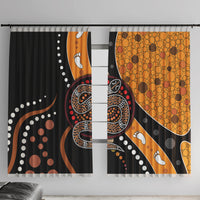 Aboriginal Snake Pattern Dot Art Window Curtain - Wonder Print Shop