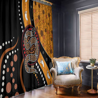 Aboriginal Snake Pattern Dot Art Window Curtain - Wonder Print Shop