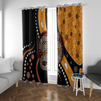 Aboriginal Snake Pattern Dot Art Window Curtain - Wonder Print Shop