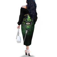 The Irish Man 3D Zip Art Family Matching Off Shoulder Long Sleeve Dress and Hawaiian Shirt - Wonder Print Shop