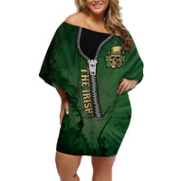 The Irish Man 3D Zip Art Family Matching Off Shoulder Short Dress and Hawaiian Shirt - Wonder Print Shop