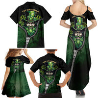 The Irish Man 3D Zip Art Family Matching Summer Maxi Dress and Hawaiian Shirt - Wonder Print Shop