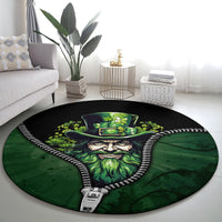 The Irish Man 3D Zip Art Round Carpet