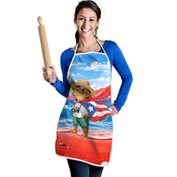 Coqui Frog Puerto Rico Flag Apron Taino Boricua Puerto Rican