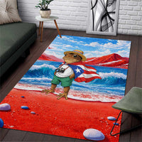 Coqui Frog Puerto Rico Flag Area Rug Taino Boricua Puerto Rican