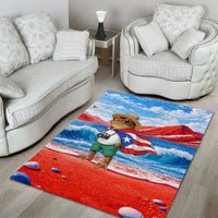 Coqui Frog Puerto Rico Flag Area Rug Taino Boricua Puerto Rican