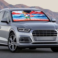 Coqui Frog Puerto Rico Flag Auto Sun Shade Taino Boricua Puerto Rican