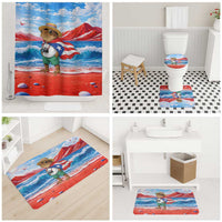 Coqui Frog Puerto Rico Flag Bathroom Set Taino Boricua Puerto Rican