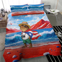 Coqui Frog Puerto Rico Flag Bedding Set Taino Boricua Puerto Rican