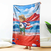 Coqui Frog Puerto Rico Flag Blanket Taino Boricua Puerto Rican