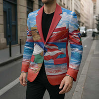Coqui Frog Puerto Rico Flag Blazer Taino Boricua Puerto Rican