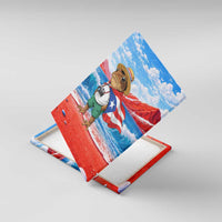 Coqui Frog Puerto Rico Flag Canvas Wall Art Taino Boricua Puerto Rican